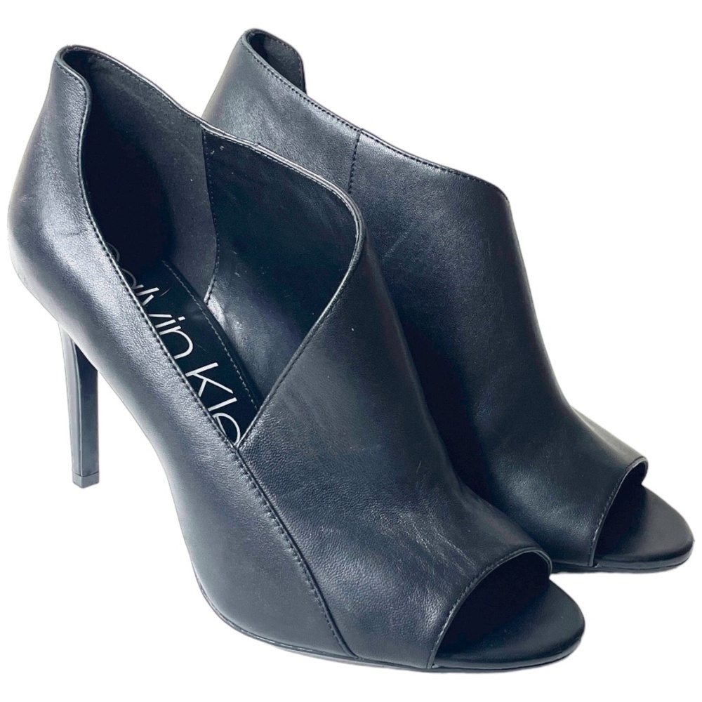 Like New  Calvin Klein Nastassia Ankle Booties, Black, Size 10